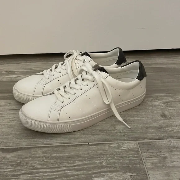 Crew Shoes J Crew Womens White Sneakers With Charcoal Suede